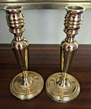 Baldwin Brass Candlesticks Candle Holders 7” Home Lighting Decor Set Of 2 Heavy