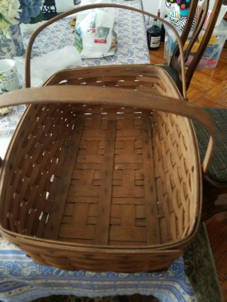 Longaberger Large Rectangle Basket With Handles 18 " L X 14 " W X 6 " H 1989