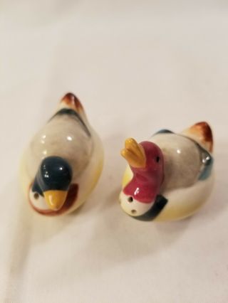 Vintage Ceramic Mallard Ducks Salt Pepper Shakers Made In Japan