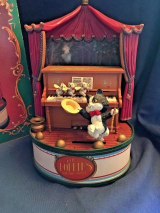 On Stage Vaudeville Multi - Action Musical.  Wind Up Cat And Mice On Stage.  There