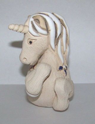 Artesania Rinconada Uruguay Unicorn Art Pottery Figurine 2