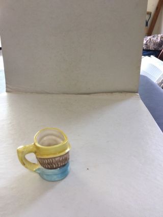 Old Vintage Miniature Toby Face Mug Cup Art Pottery Japan 2