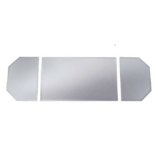 Beveled Edge Mirror Glass 3 Piece Table Runner 36 " X 10.  5 " @ 1/8th Inch High