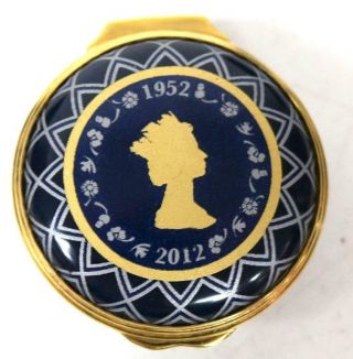 Halcyon Days Enamels Hand Crafted For The Queens Diamond Jubilee Trinket Box 2