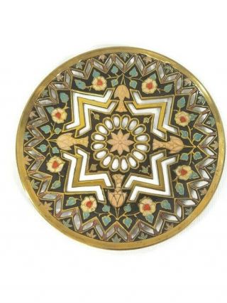 Brass Metal Enameled Wall Plate Hanging Decor India