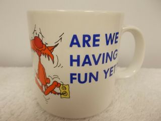 Vintage Russ Berrie Are We Having Fun Yet Cat Electrocuted Coffee Tea Cup Mug