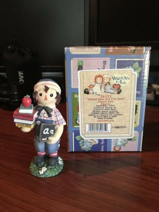 Raggedy Ann & Andy Enesco Student Andy Figurine
