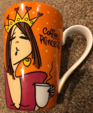 Emerson Design Office Girl Funny Coffee Mug Crown Hearts Coffee Princess Ceramic