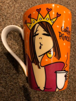 Emerson Design Office Girl Funny Coffee Mug Crown Hearts Coffee Princess Ceramic 3