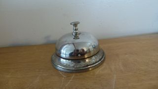 Vintage 1887 Spinner Cast Iron Desk Bell Antique Hotel Bells 9413