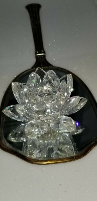 Swarovski Crystal Water Lily Lotus Flower Taper Candle Holder 7600nr123