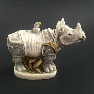 Harmony Kingdom Hide & Seek Rhino Rhinoceros Treasure Jest Figurine England