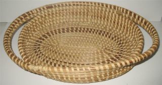 Gullah Charleston,  Sc Sweet Grass Sewing Notion Basket With Handles