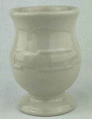 Longabery Pottery Latte Coffee Mug Ivory Set Of 2 EUC Pedestal Footed Woven 5
