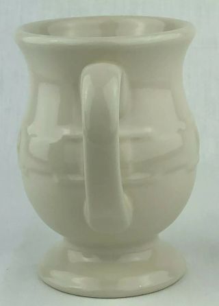 Longabery Pottery Latte Coffee Mug Ivory Set Of 2 EUC Pedestal Footed Woven 6