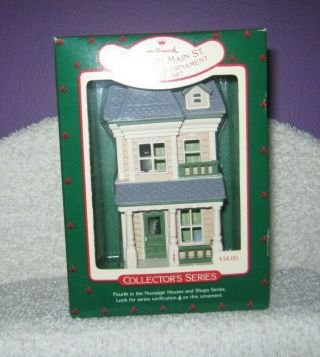 Hallmark Ornament - Nostalgic Houses & Shops - House On Main Street - Dated 1987
