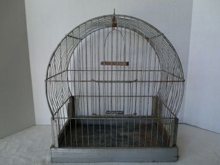 Vintage Hendryx Wire Metal Bird Cage - Garden Decor - Rustic - Shabby