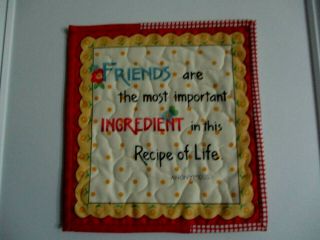 Mary Engelbreit Friends Ingredient In This Recipe Of Life Quilt Wall Hanging