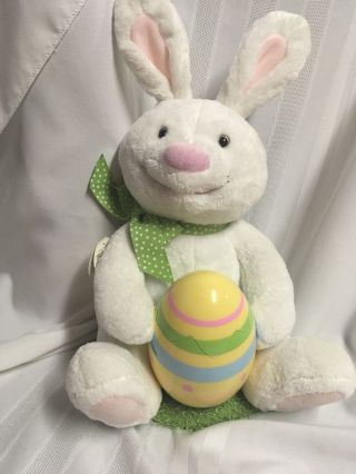 Hallmark Rockin Rabbit Easter Bunny With Chick In Egg - Motion Sound Sings Bunny