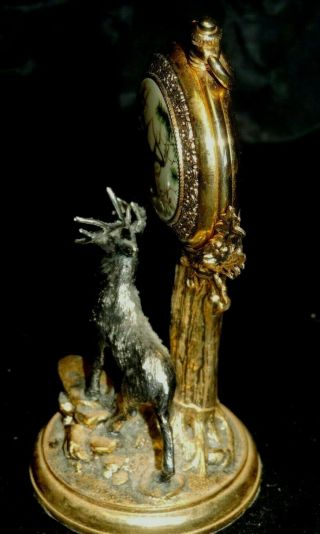FRANKLIN PRECISION POCKET WATCH DEER FRONT & DISPLAY STAND BY RICKY FIELDS 6