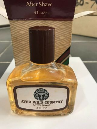 Vintage 1981 Avon Wild Country After Shave Lotion 4oz.  /118ml No Box.  Last 2
