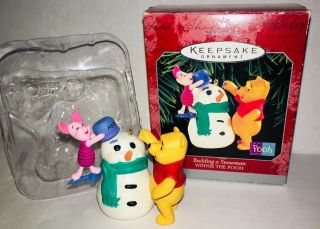 Hallmark Keepsake Ornament Building A Snowman Winnie The Pooh 1998