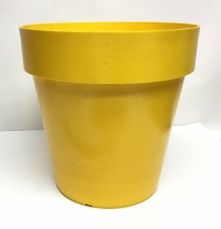 Vintage 1970’s Large Lp Yellow Flower Pot Planter Plastic Retro Mid Century ☮️