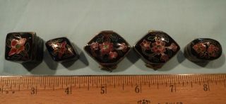 Vintage Trinket Pill Box - Misc.  Shapes And Designs - 5 Boxes