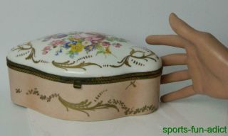 Ardalt Pate De Limoges France Hand Painted Porcelain/ceramic Trinket Jewelry Box