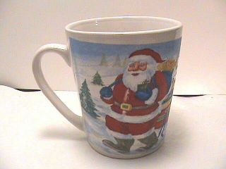 Christmas Coffee Mug With Santa Claus Design All Around - Tasse à Café Père Noël