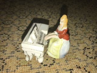 Vintage Occupied Japan Lady Playing Piano Figurine