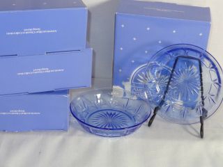 Avon American Blue Classics Glass Crystal Soup Bowls (8)