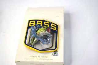 2007 Hallmark Keepsake B.  A.  S.  S.  Hooked On Fishing Ornament Nib Bass Fish 3d