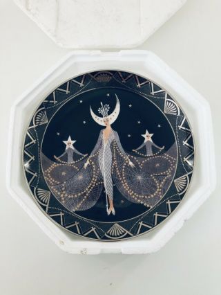 Erte Queen Of The Night Limited Edition Franklin Plate Royal Doulton Bone