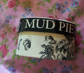 Mud Pie Porcelain Hinged Box Toile Teapot Porcelain Hinged Box