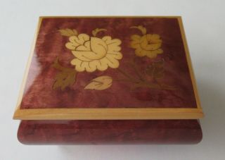 Reuge Wood Inlay Music Box,  Plays Edelweiss