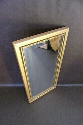 Set Of Three Decorative Mirrors Beveled Edge Gold Frame (at051)