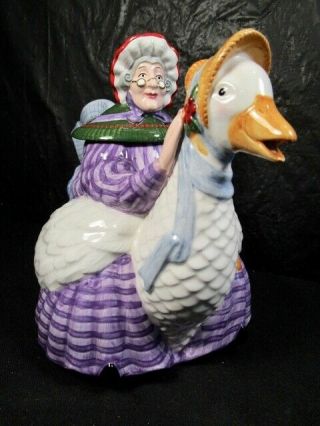 Department 56 " Mother Goose " Teapot With Lid - Unusual