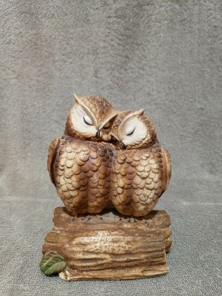 Vintage Gorham Loving Owls Music Box