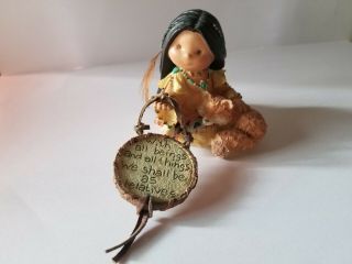 Retired 1999 Enesco " With All Beings And All " Friends Of The Feather Figurine