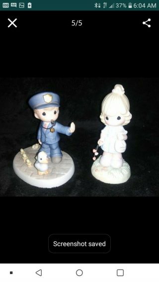 2 Porcelain Precious Moments Figurines To Brighten Your Home.