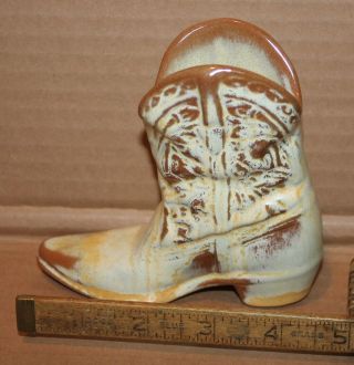 Frankoma Pottery Cowboy Boot 4.  5 "