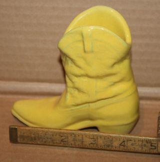 Frankoma Pottery Cowboy Boot 4.  5 " Yellow
