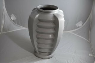 Beauceware Beauce 4230 Pottery,  Gray Art Deco Vase By Laslo For Sigma Pottery