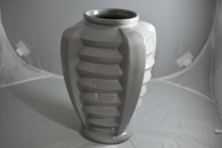 Beauceware Beauce 4230 Pottery,  Gray Art Deco Vase by Laslo for Sigma Pottery 2