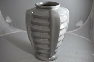 Beauceware Beauce 4230 Pottery,  Gray Art Deco Vase by Laslo for Sigma Pottery 3