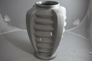 Beauceware Beauce 4230 Pottery,  Gray Art Deco Vase by Laslo for Sigma Pottery 4
