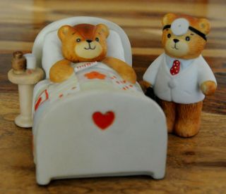 Lucy & Me Teddy Bears Patient In Bed (musical) & Doctor Set