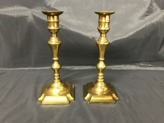 Vintage Pair Heavy 8 " Tall Brass/bronze Candle Stick Toppers?w/threaded Base