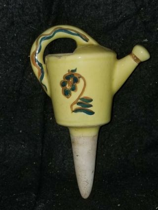 Vintage Pottery Ceramic Watering Can Plant Water Spike